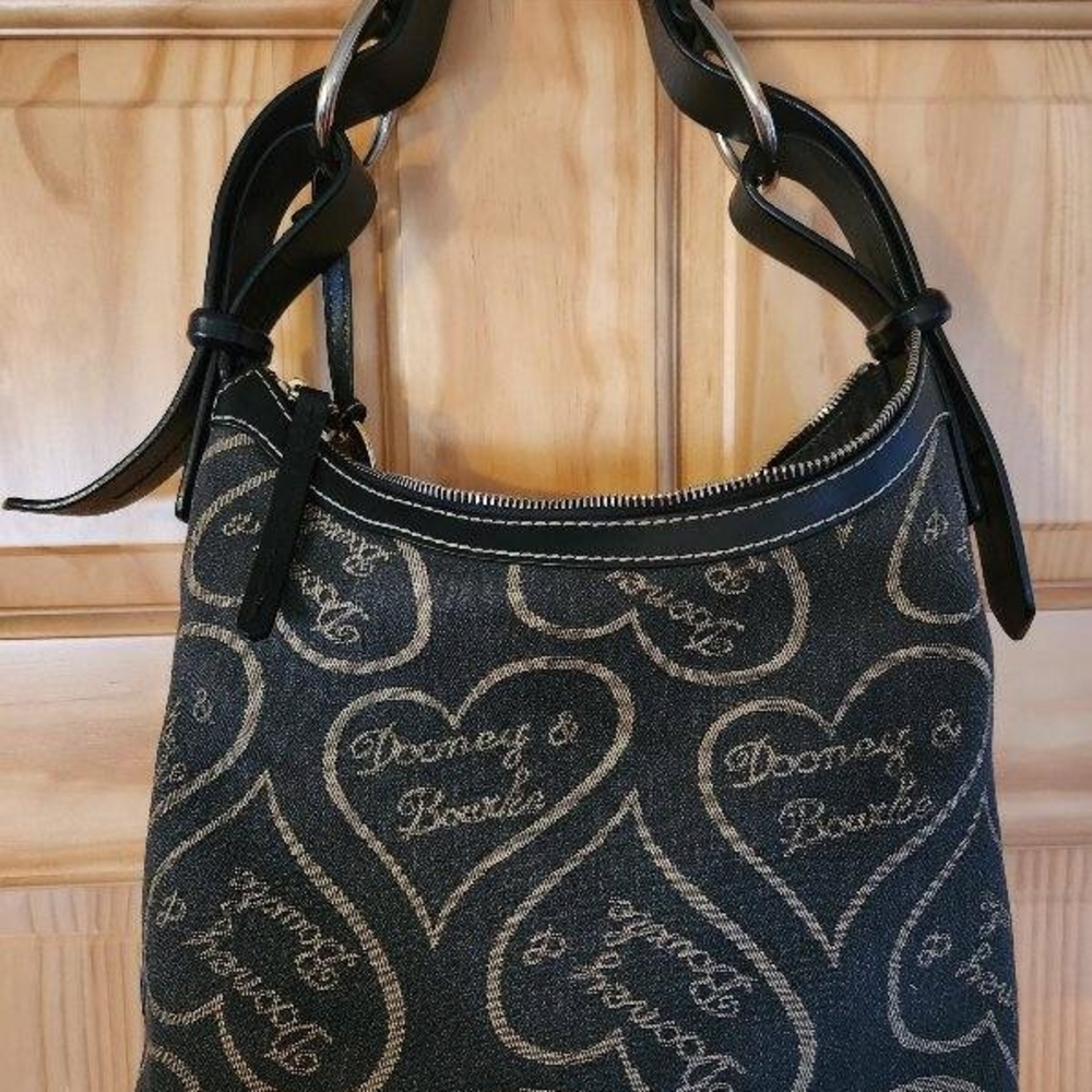 Dooney & Bourke Black and Gold Women's Bag And Matching Wallet